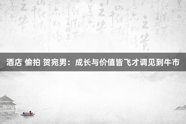 酒店 偷拍 贺宛男：成长与价值皆飞才调见到牛市