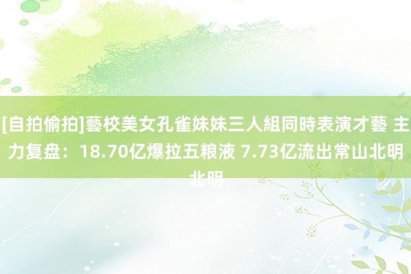 [自拍偷拍]藝校美女孔雀妹妹三人組同時表演才藝 主力复盘：18.70亿爆拉五粮液 7.73亿流出常山北明