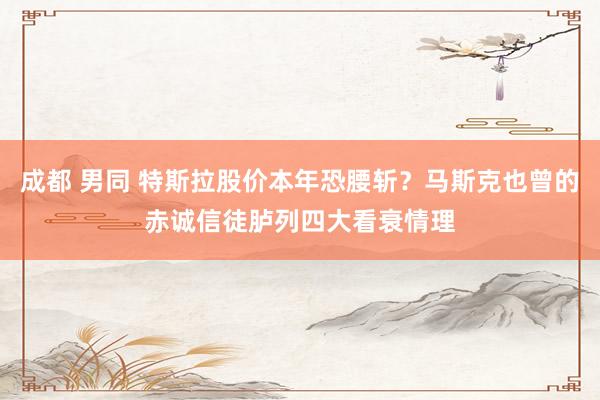 成都 男同 特斯拉股价本年恐腰斩？马斯克也曾的赤诚信徒胪列四大看衰情理